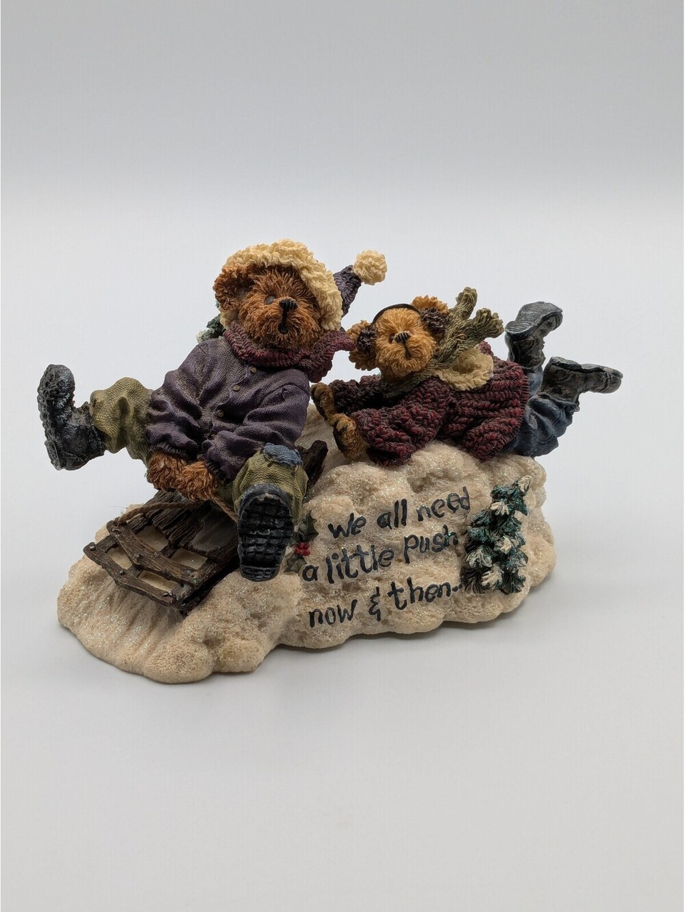 Boyds Bears Aspen Tahoe Enjoy the Ride Musical Figurine 2001 Für Elise Music Box